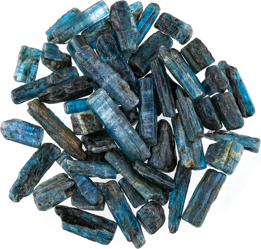 Raw Kyanite Loose Gemstone Lot – 50 Carat Natural Uncut Blue Blades, 8 to 10 Pieces – Rough Crystals for Healing, Meditation, Wire Wrapping, Chakra Balancing & Crafts (Kyanite)