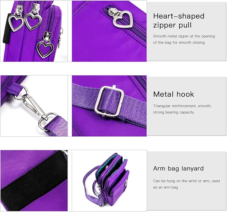 BIAOTIE Lightweight Small Crossbody bags Cell Phone Purses Travel Pouch Shoulder Bag for Women