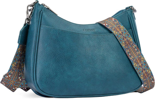 APHISON Trendy Leather Crossbody Purse with Adjustable Strap, Women's Shoulder Handbag