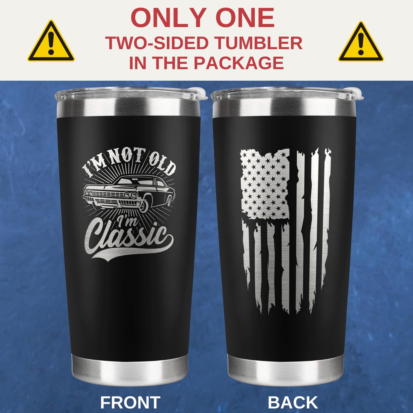 TEEBIM Gifts for Men - Birthday Gifts for Men - Birthday Gift for Grandpa, Him, Dad, Husband, Uncle - Fathers Day Gift - 40th, 50th, 60th, 70th Mens Present Ideas - 20 Oz Stainless Steel Tumbler