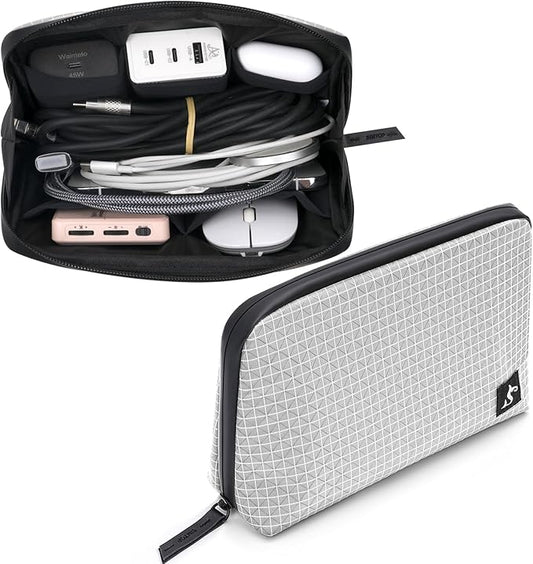 SIMTOP Cord Organizer Travel Small Tech Bag Pouch Case for Cords, Charger, Hard Drive, Power Bank â Water-Resistant Electronics Organizer, Small Portable Gadget Case for Travel