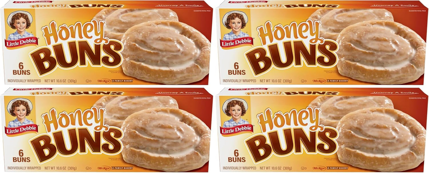 Little Debbie Honey Buns, 10.6 oz (Pack of 4)