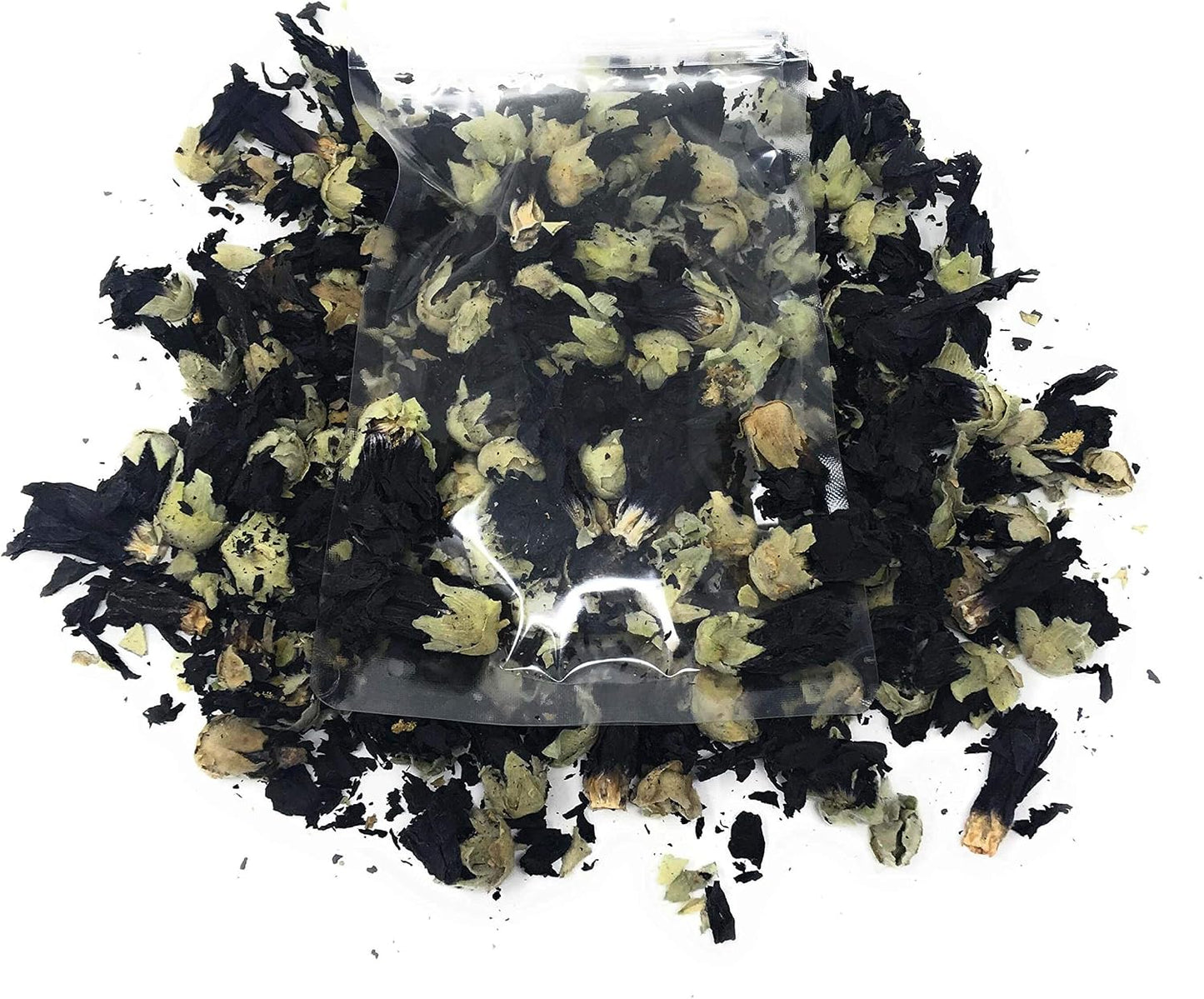 Black Mallow Flower Buds from Germany - Net Weight 0.52oz / 15g - Mesmerizing Black, Beautiful Eye-catcher for Herbal Infusion, Tea, Salads and Dessert