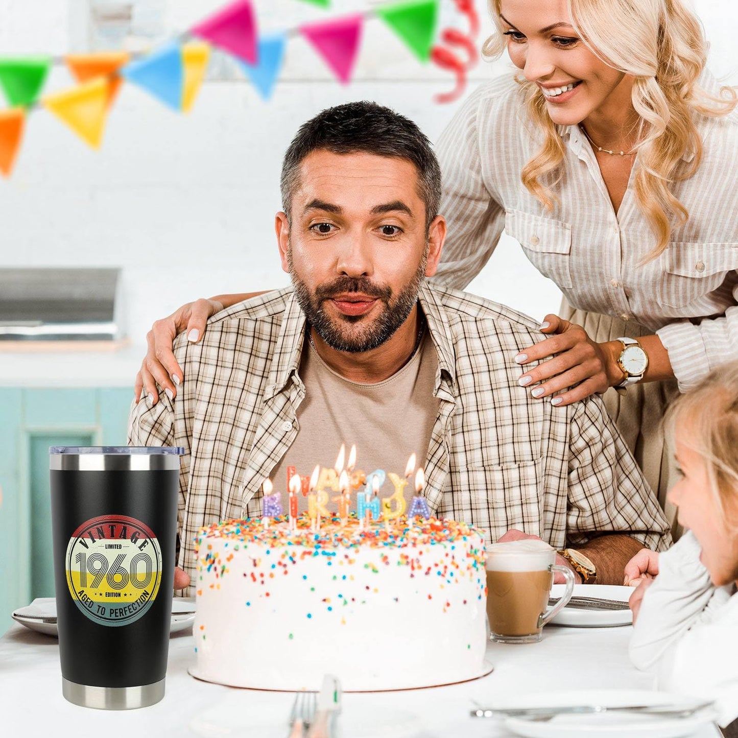 DECZHIYU 65th Birthday Gifts for Women Men - 1960 65th Birthday Decorations Gifts Ideas for Her Him - 65 Year Old Birthday Gift for Men Women Turning 65 Gift Ideas - 20oz Stainless Steel Tumbler