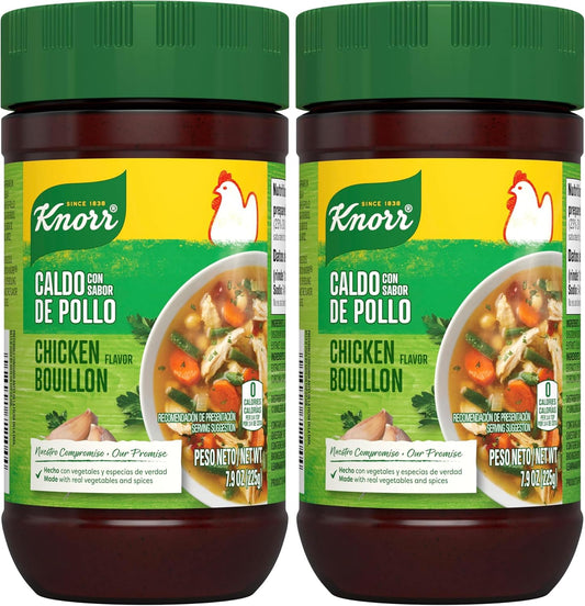 Knorr Chicken Flavor Bouillon For Sauces, Soups and Stews Granulated Fat and Cholesterol Free 7.9 oz (Pack of 2)