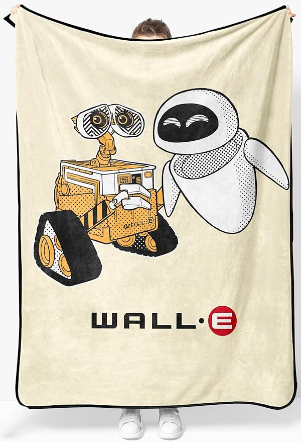 Jay Franco Kids Plush Throw Blanket â Soft & Cozy Fleece Throw for Bedroom & Couch DÃ©cor, Official Licensed Product, Beige - Wall-E, 46x60 - Throw Blanket
