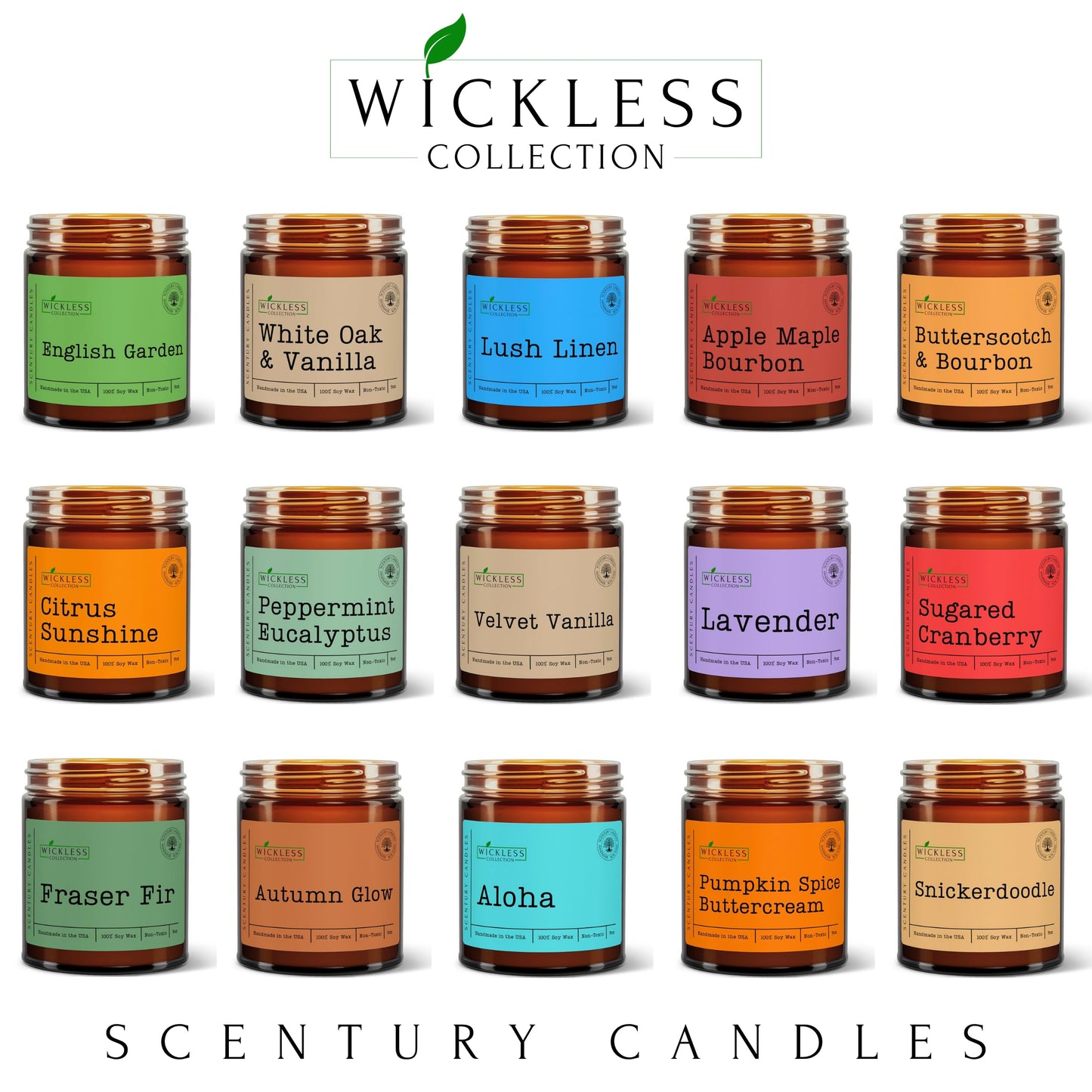 Wickless Peppermint Eucalyptus Scented Candles for Candle Warmer Lamp, Many Scents to Choose, 100% Non-Toxic Soy Wax, Candle Melts for Warming Plate, Handmade in The USA (Peppermint Eucalyptus)