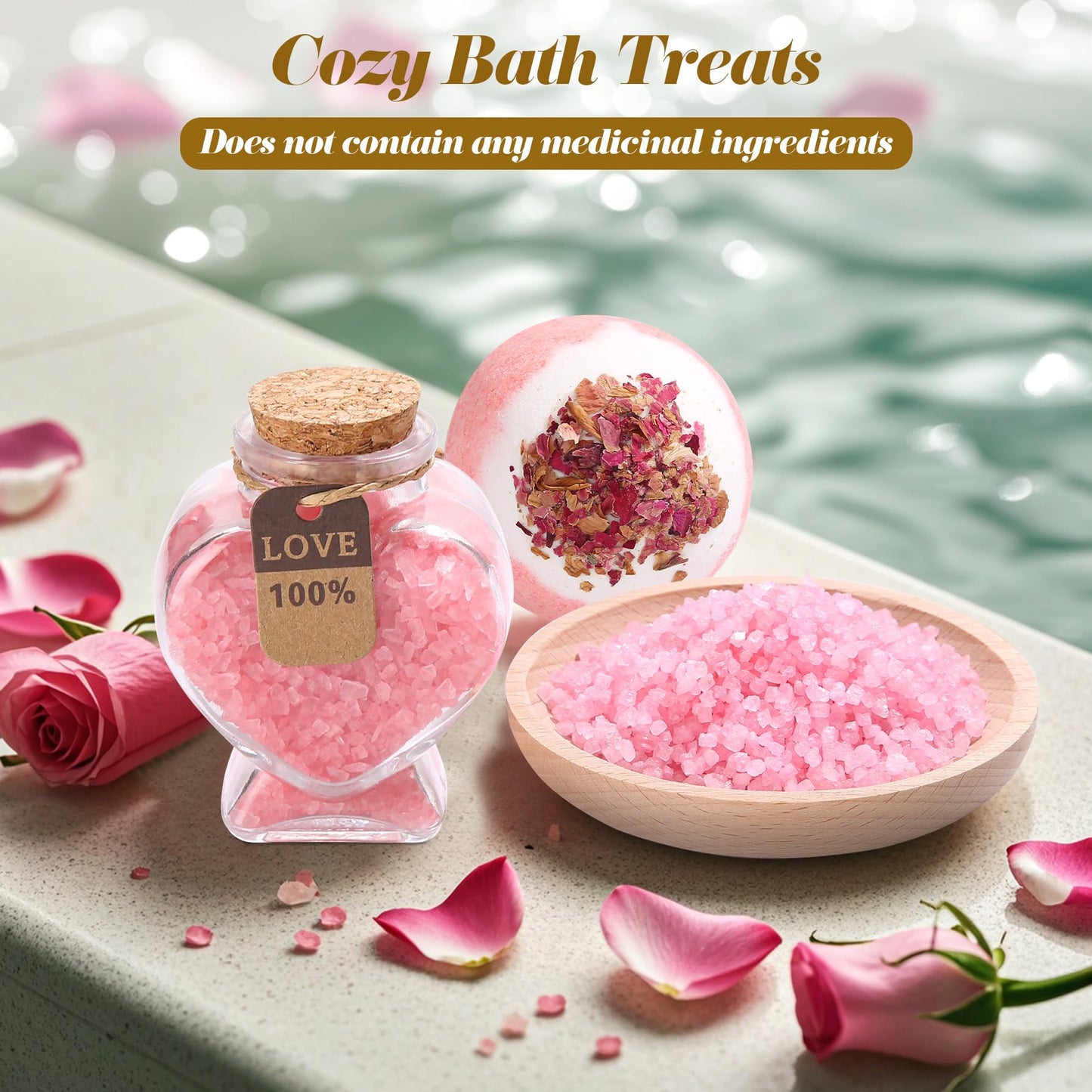 Birthday Gifts for Women, Unique Birthday Gift Basket for Women, Thoughtful and Relaxing Birthday Gifts for Mom, Wife, Sister, Best Friend, Her Self Care Box, Luxury Gift Set (Pink)