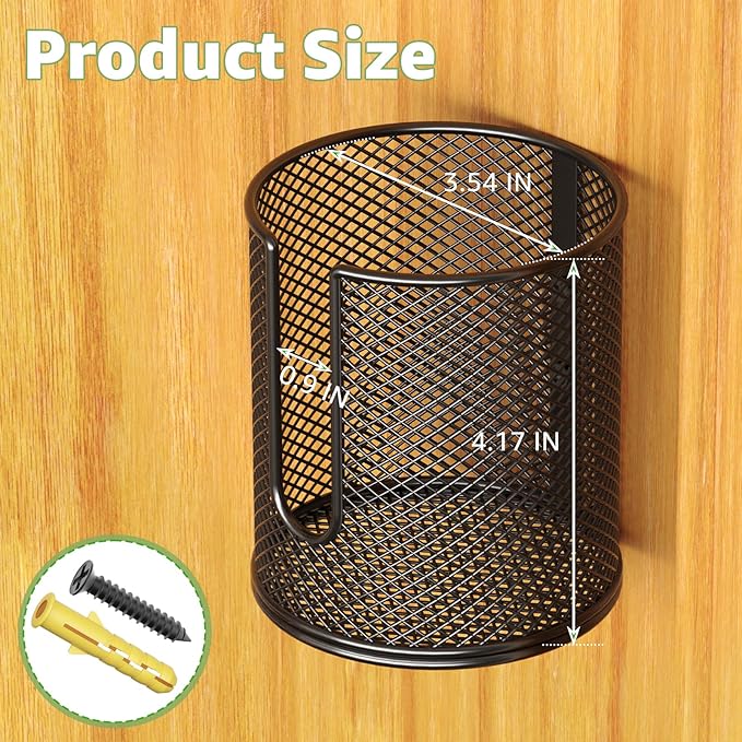 2 Pack Boat Ring Cup Holder, Universal Wall Mounted Cup Holder, Wall Mount Drink Holder for Marine, Yacht, RV, Railings, Swing, Installs on Drillable Walls Using Screws, 3.54" Inner Diameter(Black)