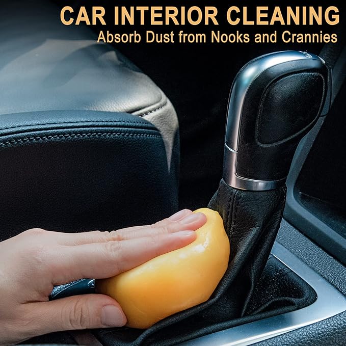 TICARVE 2Pack Cleaning Gel for Car Putty Car Cleaning Auto Gel Detail Tools Car Interior Cleaner Universal Dust Removal Gel Car Vent Cleaner Keyboard Cleaner Blue Yellow (320g/11.2oz)