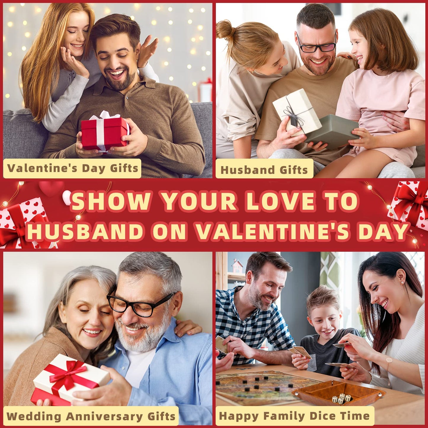 ZAPUVO Best Husband Ever PU Leather Tray and Keychain, Men Anniversary Birthday Gifts Ideas for Husband Him Boyfriend Who Has Everything from Wife, Christmas Xmas Gifts Stocking Stuffers for Men Him