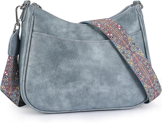 APHISON Trendy Leather Crossbody Purse with Adjustable Strap, Women's Shoulder Handbag