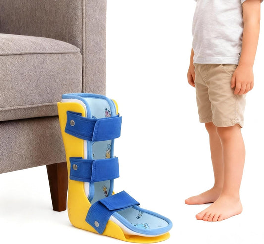 Pediatric AFO Kids Ankle Foot Brace Drop Foot Splint for Child Toddler Ankle Foot Orthosis Night Splint (Left Foot, Large)