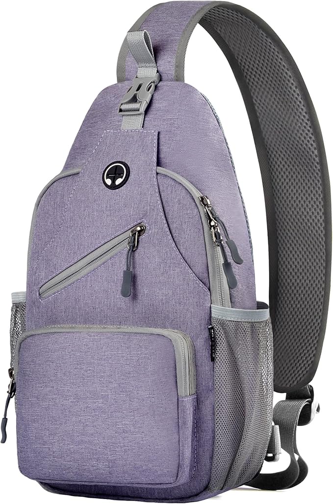 Sling Bag for Men Crossbody Backpack, Small Sling Backpack Mens Shoulder Bag, Casual Daypack Hiking Bag for Travel