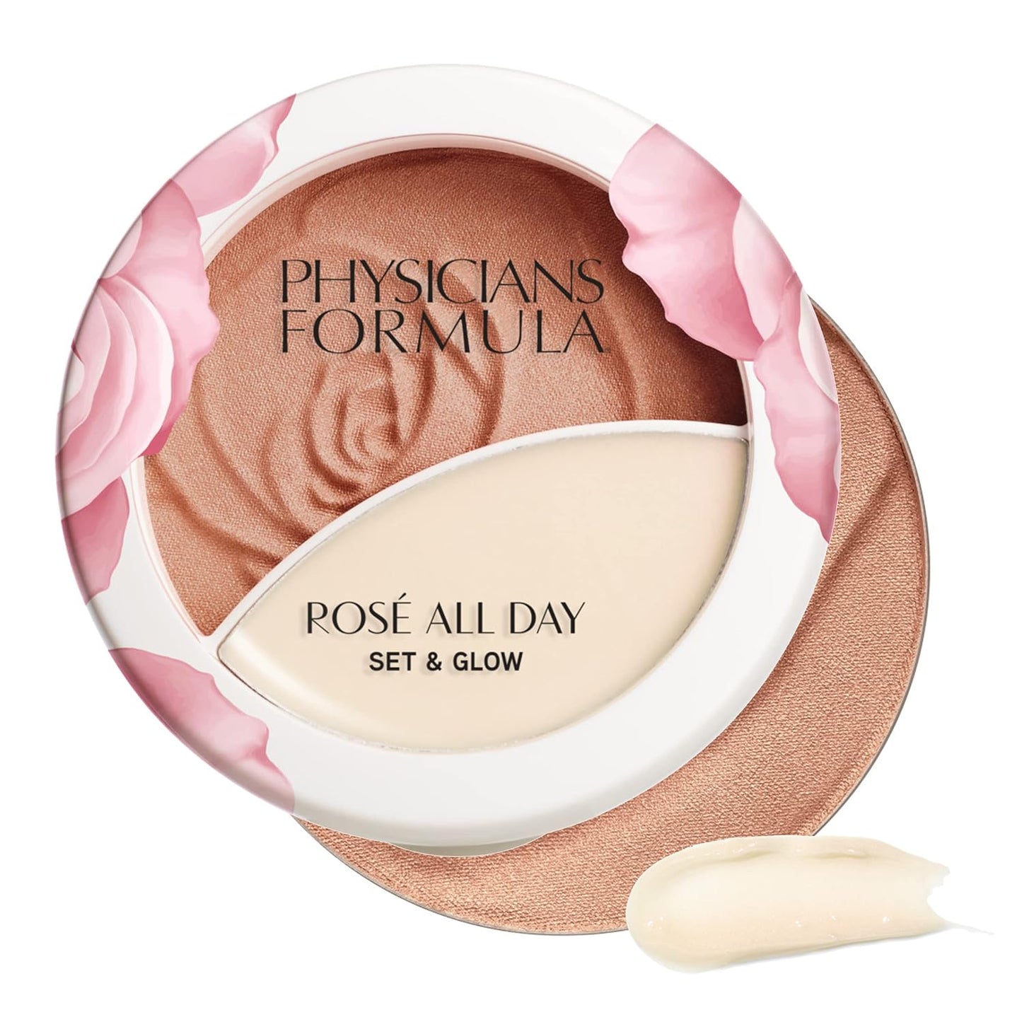 Physicians Formula RosÃ© All Day Set & Glow Highlighter Face Makeup Powder Sunlit Glow, Dermatologist Approved