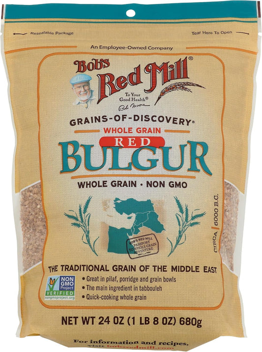 Bob's Red Mill Red Bulgur/Red Wheat, 24oz (Pack of 1)- Whole Grain, Non GMO, Vegan, Kosher