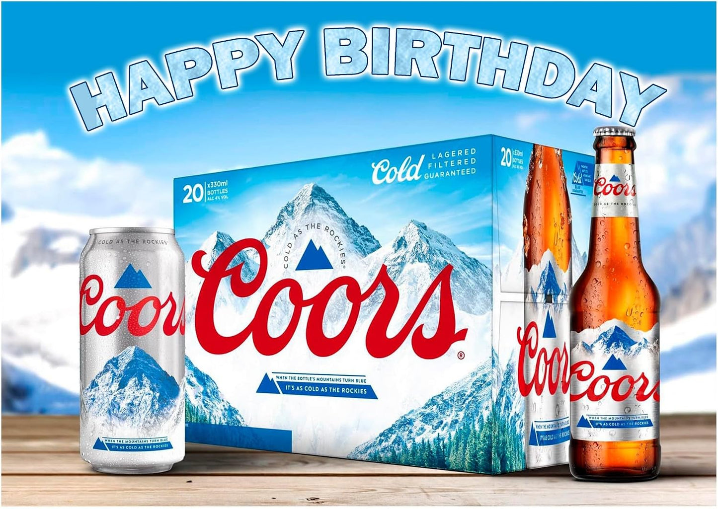 8.3 x 11.7 Inch Edible Square Cake Toppers – Light Beer Themed Birthday Party Collection of Edible Cake Decorations