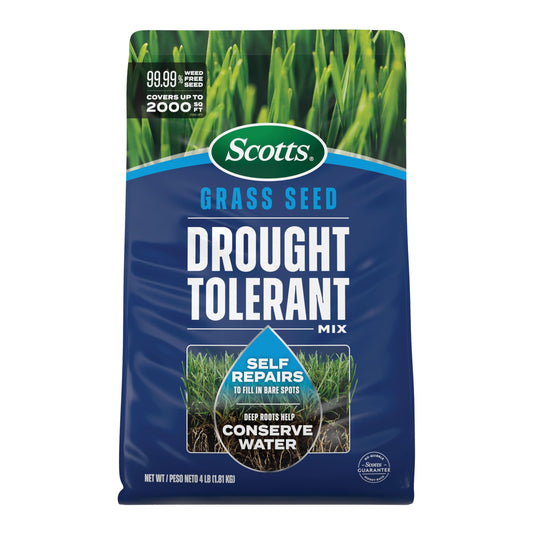 Scotts Grass Seed Drought Tolerant Mix - Kentucky Bluegrass and Tall Fescue Grass Seed Mix, Covers up to 2,000 sq. ft., 4 lb.