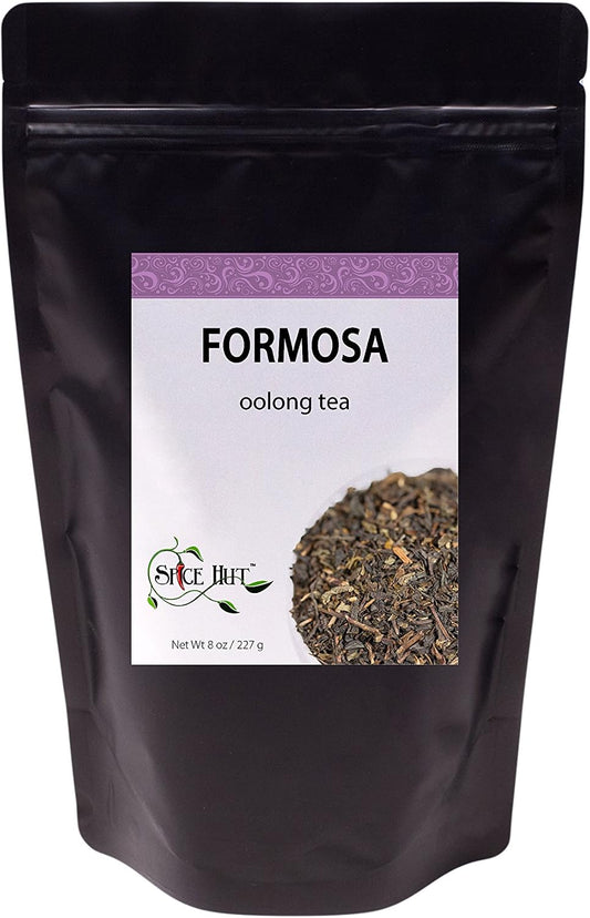 Formosa Oolong Tea, Loose Leaf Taiwan High Mountain Oolong Tea, Caffeine, Unsweetened & Unflavored | 8oz Bulk Tea, 80-100 Cups | The Spice Hut, First Sip of Tea