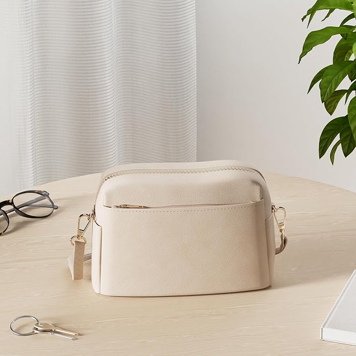 FashionPuzzle Triple Zip Small Crossbody Bag