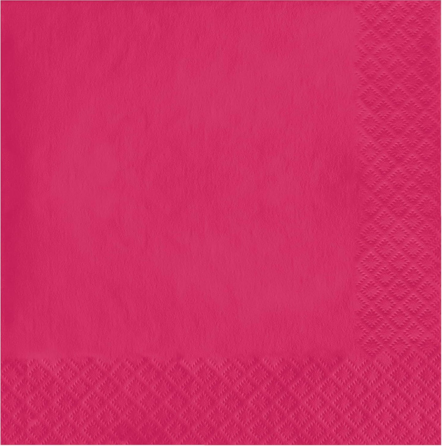 Creative Converting Touch of Color 2-Ply 50 Count Paper Lunch Napkins, Hot Magenta