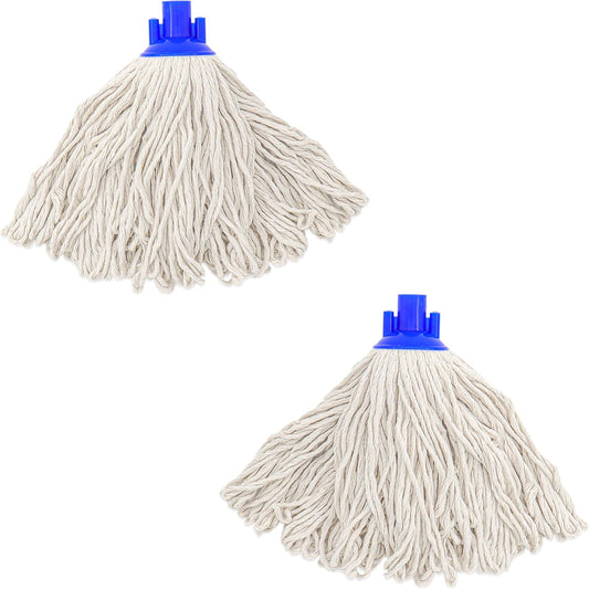 EaseYourDay Cotton String Screw on Mop Replacement Head Compatible with All Standard US Threading Pole (Acme 3/4 inch Thread) - 2 PCS
