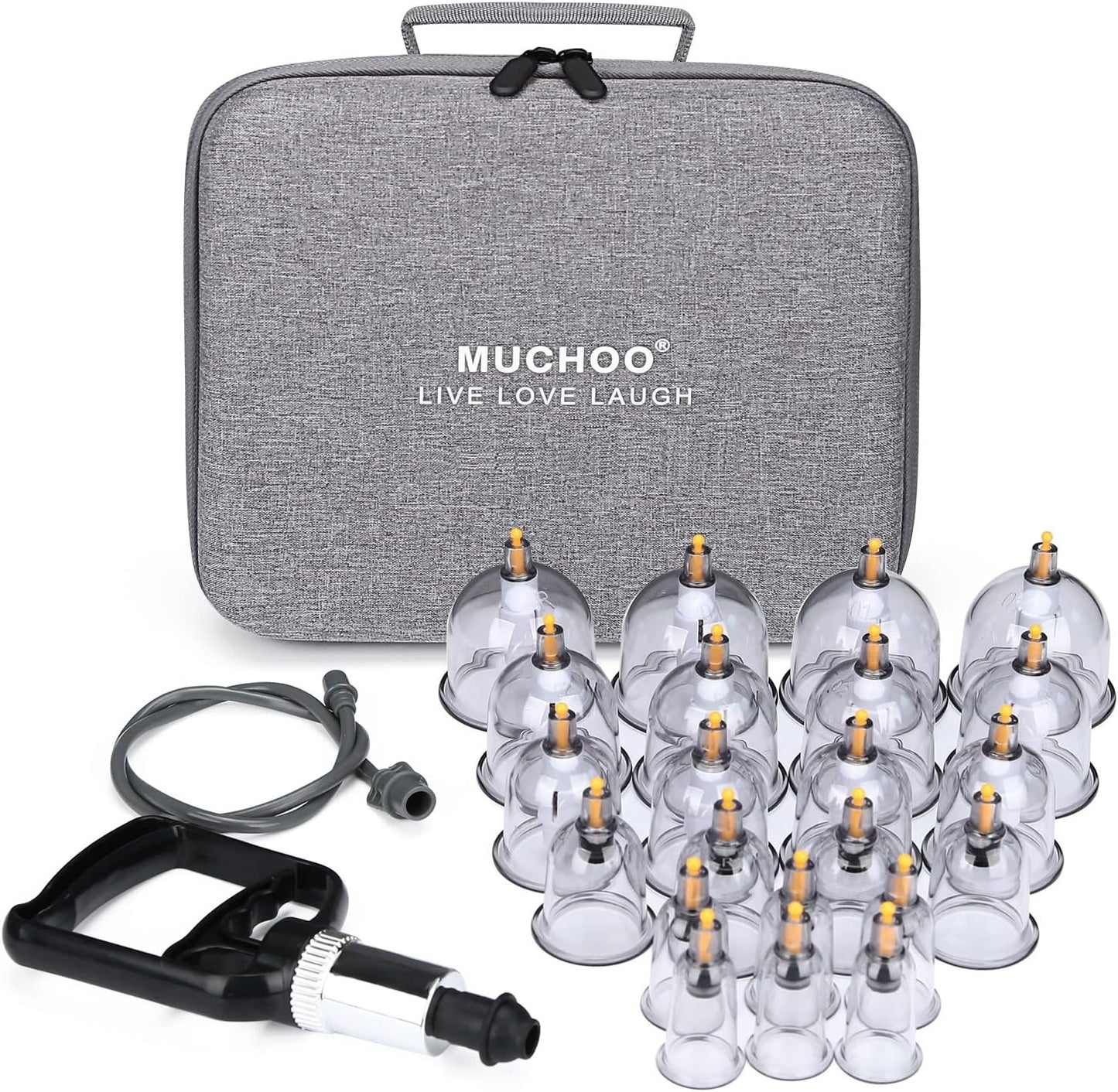 Cupping Set Professional Chinese Acupoint Cupping Therapy Sets Portable, Suction Hijama Cupping Set with Vacuum Magnetic Pump Cellulite Cupping Massage Kit 22-Cup Travel Case