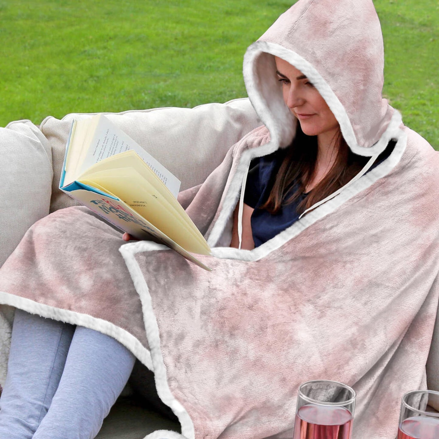 Spoiled Wife Fleece Wearable Blanket Hoodie - Mothers Day Gifts for Wife from Husband - Birthday Wife Gifts Ideas