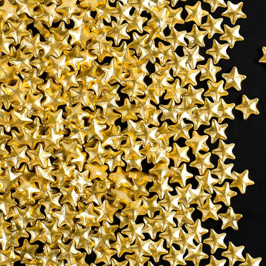 Gold Star Sprinkles for Cake Decorating, 4.6 oz Edible Gold Sugar Sprinkles for Baking Cupcake Cookies Ice Cream