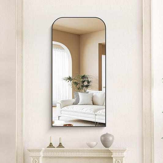 Bathroom Mirror, 20x40 inch Black Rectangle Wall Mounted Mirror with Thin Frame, Bathroom Vanity Mirrors for Over Sink, Entryway, Living Room, Bedroom