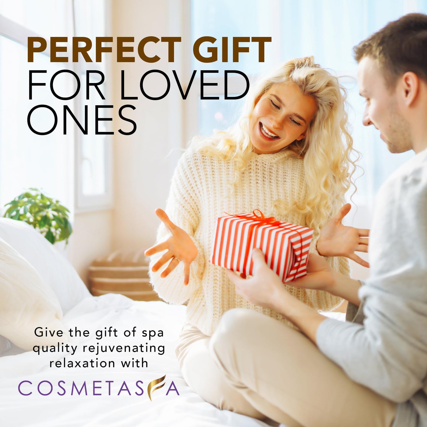Cosmetasa Spa Gift Set for Women & Men - Relaxation Lavender Massage Oil, Citrus Coconut Oil, Arnica Sore Muscle Massage Oil with Hot Stones, Roller Ball and Thumb Saver Massage Tools