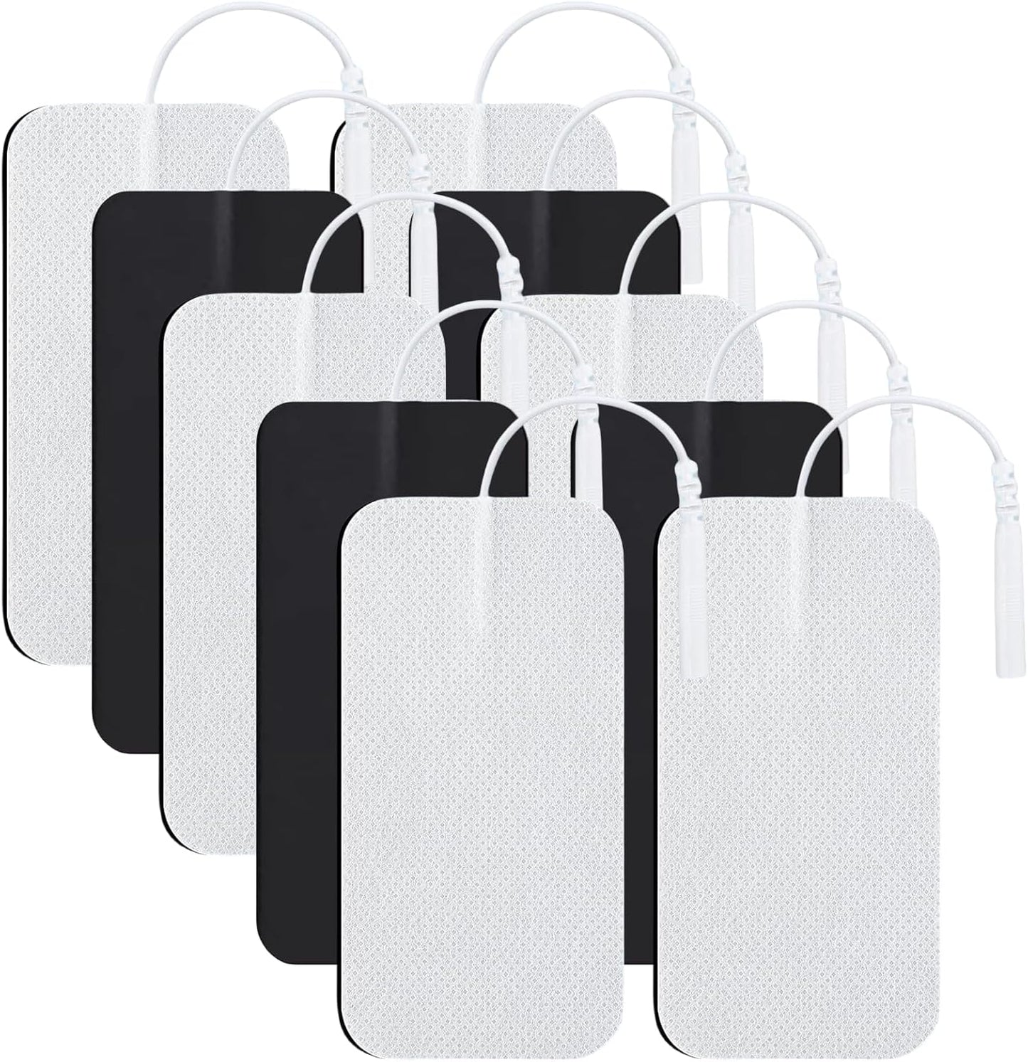 TENS Unit Replacement Pads 10 Pcs, TENS Unit Electrode Pads 2"x4", Large Reusable TENS Pads Replacement for Multiple Pain Relief, Compatible with TENS 7000, AUVON, Etekcity, Nicwell Care TENS Machines