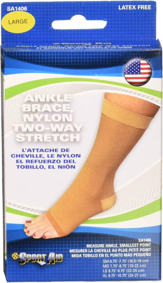 Sport Aid Ankle Brace Large Beige SA1406-1 Brace, Pack of 2