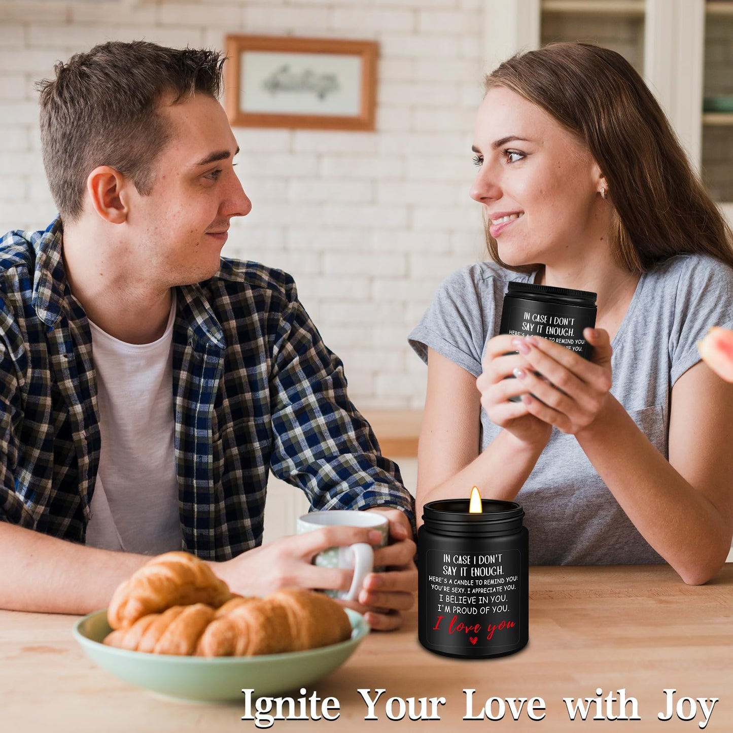 Homsolver Anniversary Wedding Birthday Gifts for Him Boyfriend Husband, Unique Romantic Gift for Him Lavender Candle, Funny Romantic Anniversary Birthday Gifts for Him,Boyfriend, Husband