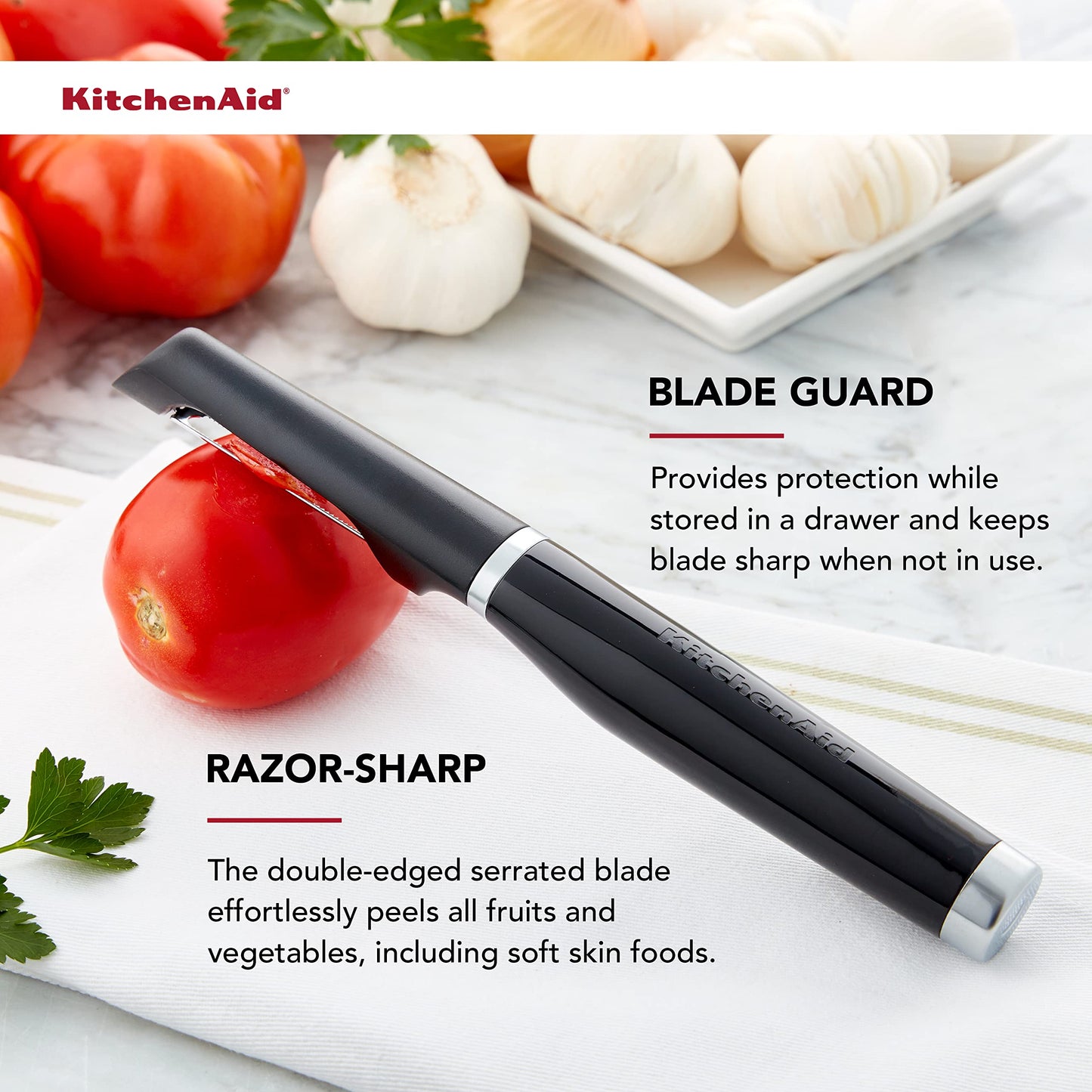 KitchenAid Classic Euro Peeler, 8.6 inches, Black