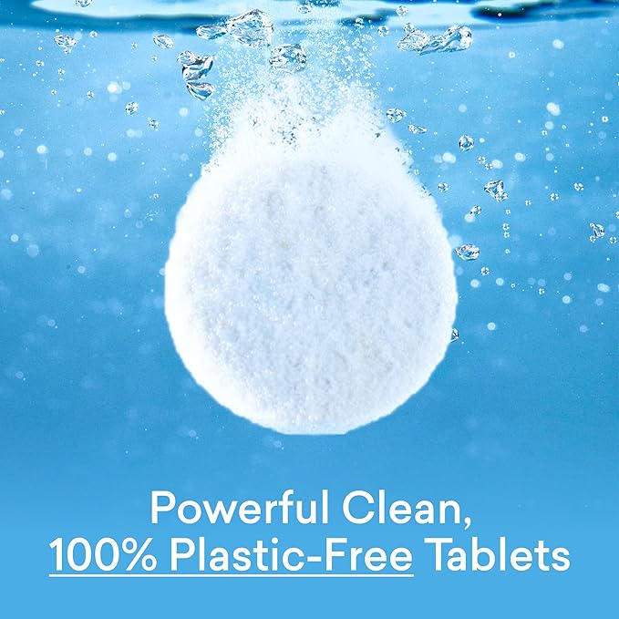 BLUELAND Laundry Detergent Tablets, 60 Count, Plastic-Free Eco-Friendly Pods, Sheets, Liquid Alternative - Fragrance Free and Clear, Natural, Gentle