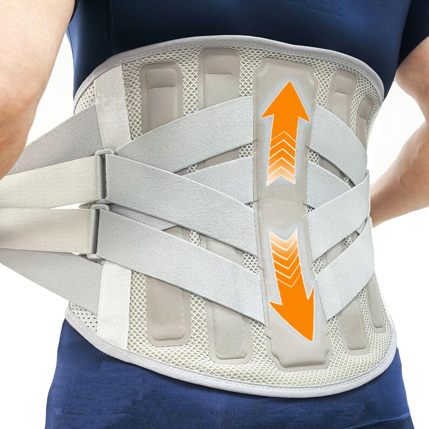TESETON Back Brace for Lower Back Pain Men Women,Lumbar Support Belt with 3-Layer Adjustable Straps,Breathable Mesh for Herniated Disc,Sciatica,Scoliosis WT05-XXL