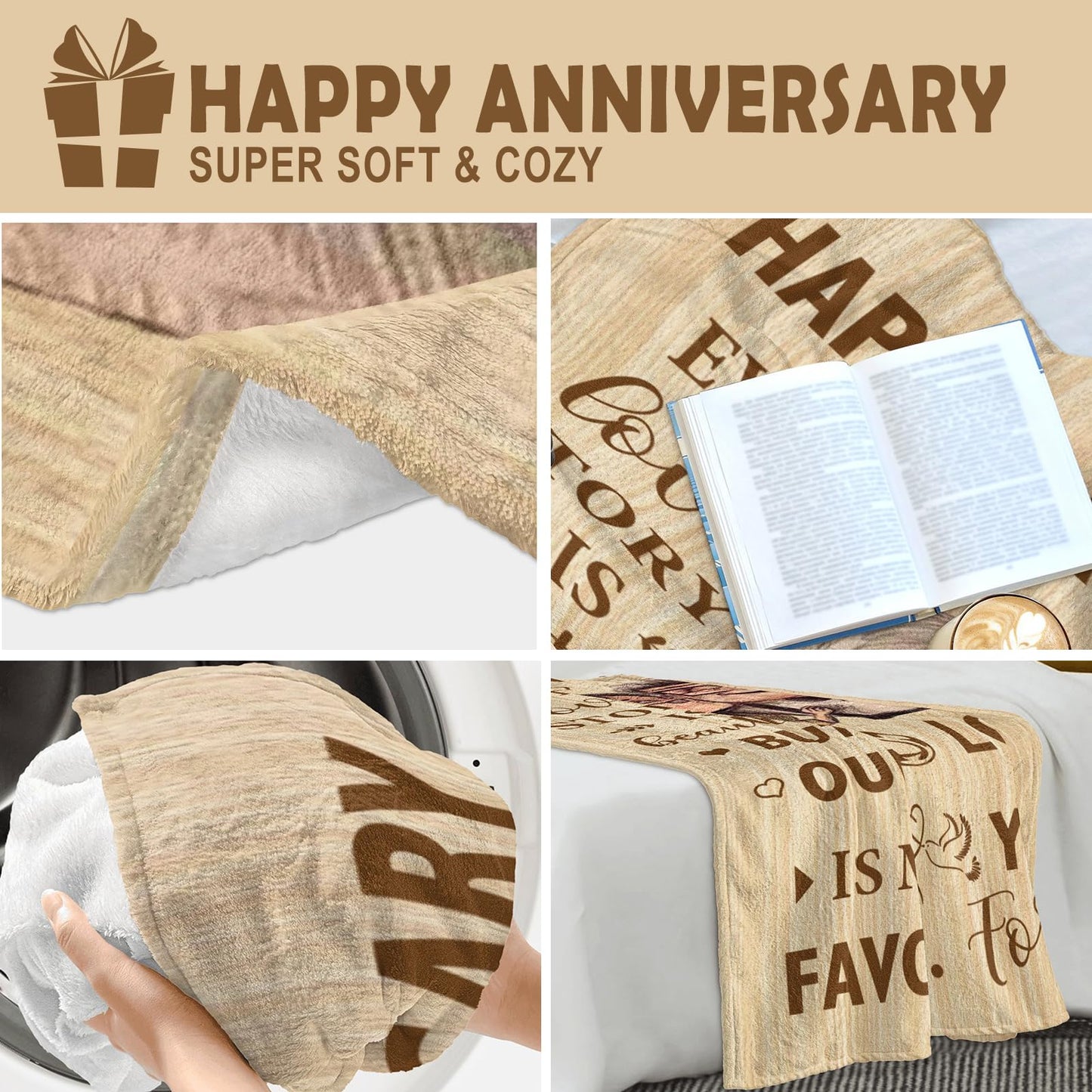 Neuturs 10 Year Anniversary Wedding Gifts for Him Her Wife Couple, 10th Anniversary Tin Gifts for Him, Blanket Gifts for 10th Anniversary,10 Years Anniversary Decorations Blanket 60"X 50"