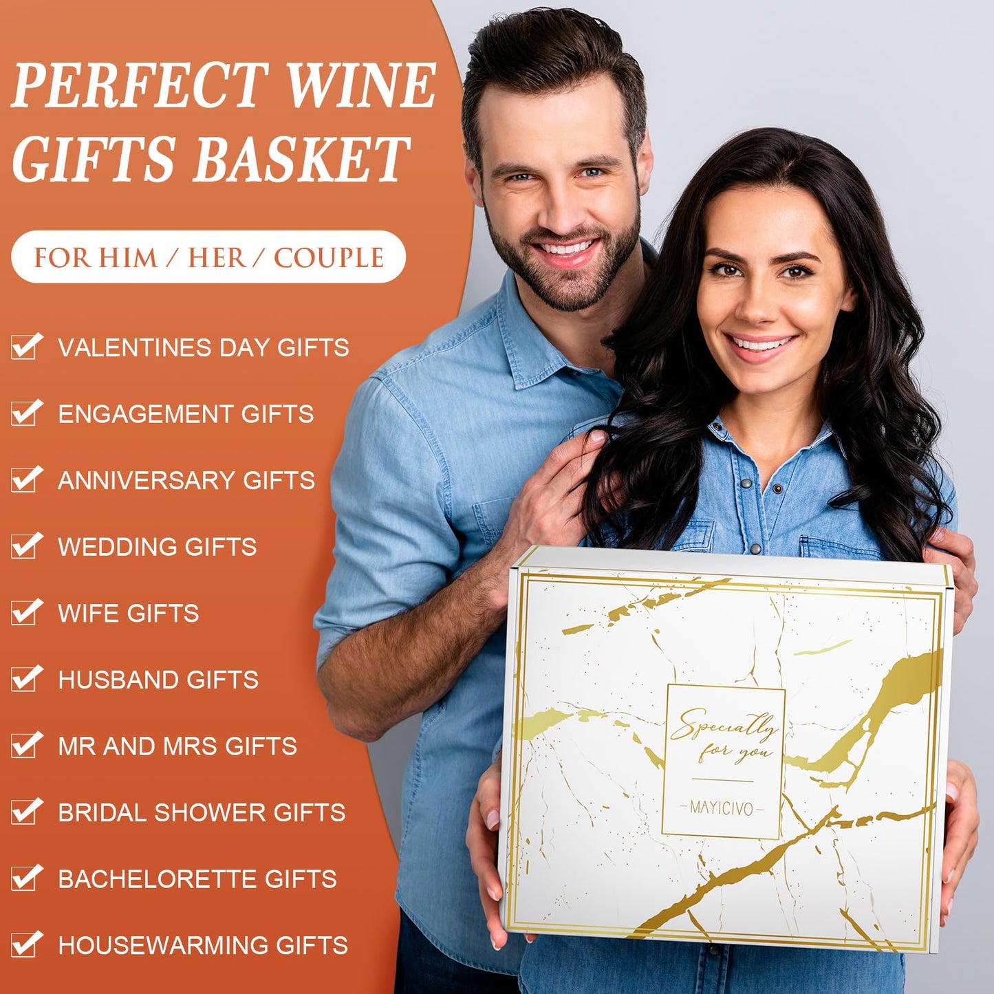 Wedding Gifts for Couples, Mr and Mrs Wine Tumblers Gifts - Engagement, Bridal Shower, Newlywed, His & Hers, Valentines Day, House Warming-Insulated Wine Cooler Tote Bag w/ Wines Accessories Gift Set