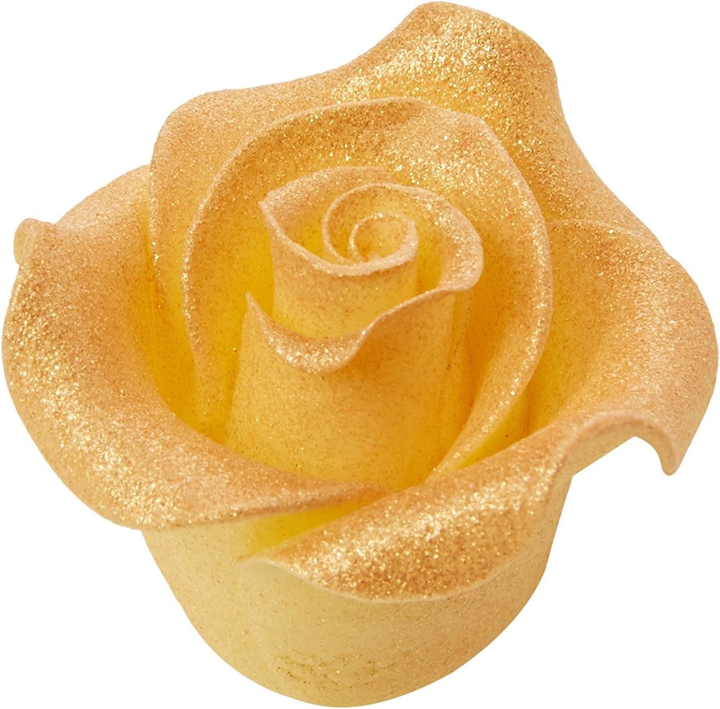 Culpitt LUSTRE GOLD 38mm M Edible Sugar Soft Roses Wedding Cup Cake Decoration
