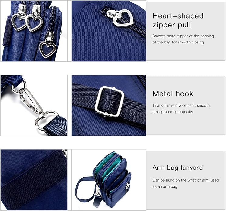 BIAOTIE Lightweight Small Crossbody bags Cell Phone Purses Travel Pouch Shoulder Bag for Women