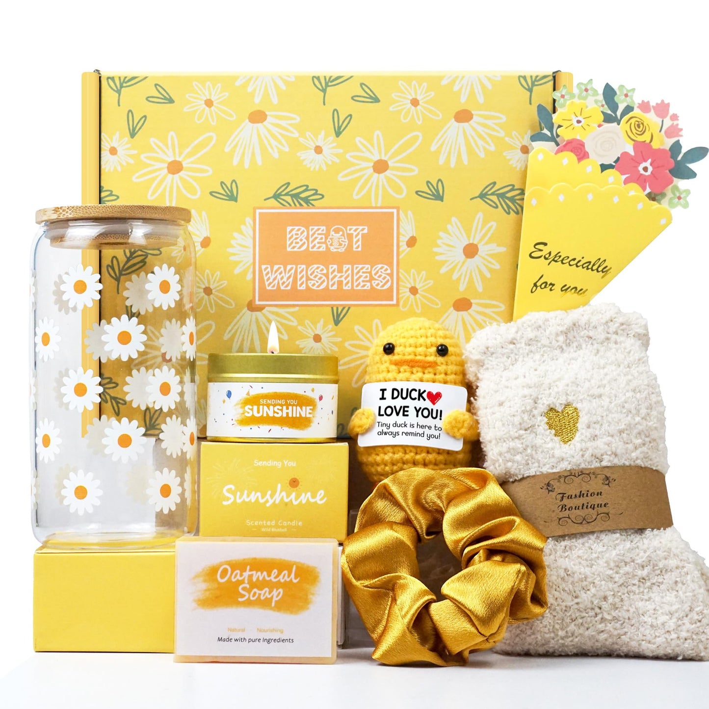 LUICONMO Gifts for Her, Unique Birthday Gifts for Women Girlfriend,I love you Inspirational Gift Set Box, Christmas Gift for Woman Teen Girl Sister Mom- Brighten up Her Day!
