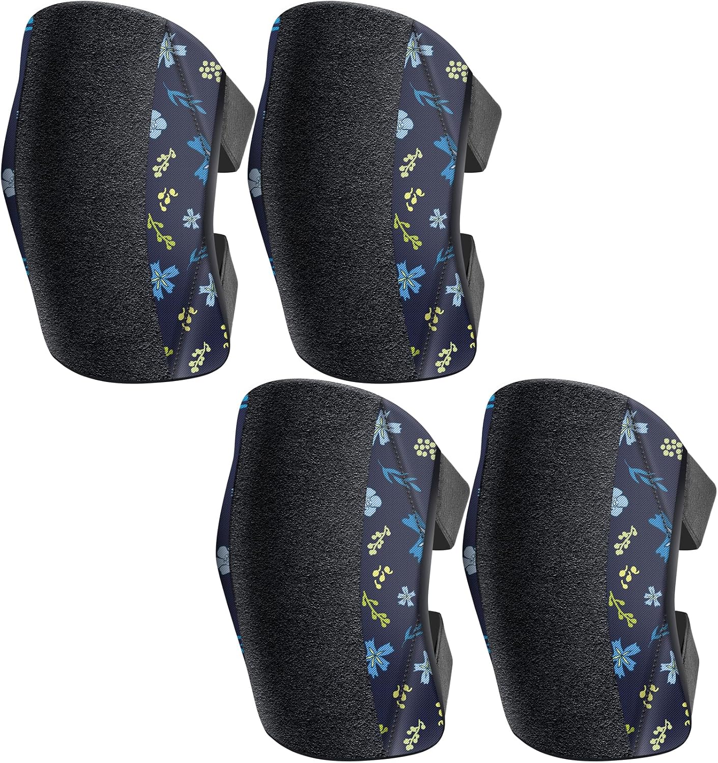 2 Pack Garden Knee Pads for Women, Lightweight Waterproof KneePads for Gardening, Anti Slip Leather Foam Padding Kneeling Pads for Flooring and Carpet Cleaning, House work, Gardening Maintain, Knee Protector, Blue Flower