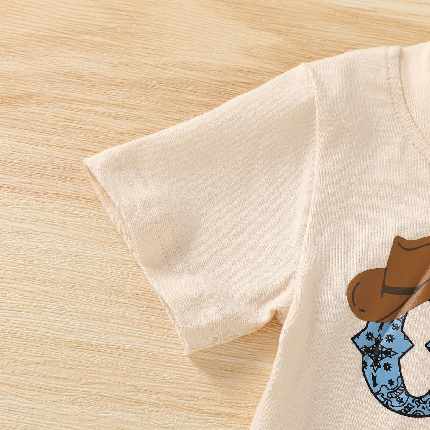 Happy Town Baby Boy Summer Clothes One Happy Dude 1st Birthday Outfits Smile Cool Short Sets(My 1st Rodeo One Cowboy,12-18 Months)