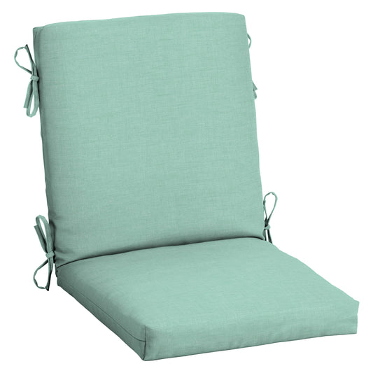 Arden Outdoor Midback Chair Cushion, 18 x 16.5, Aqua Leala