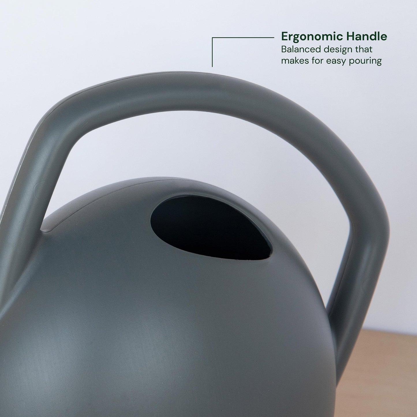Bloem Rhino Watering Can: 2 Gallon Capacity - Charcoal - 100% Recycled Plastic Can, Easy Water Spout, One Piece Construction, for Indoor and Outdoor Use, Gardening
