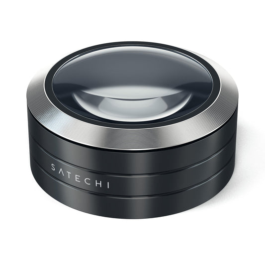 Satechi ReadMate LED Desktop Magnifier with up to 5X Magnification - Carrying Case Included (Black)