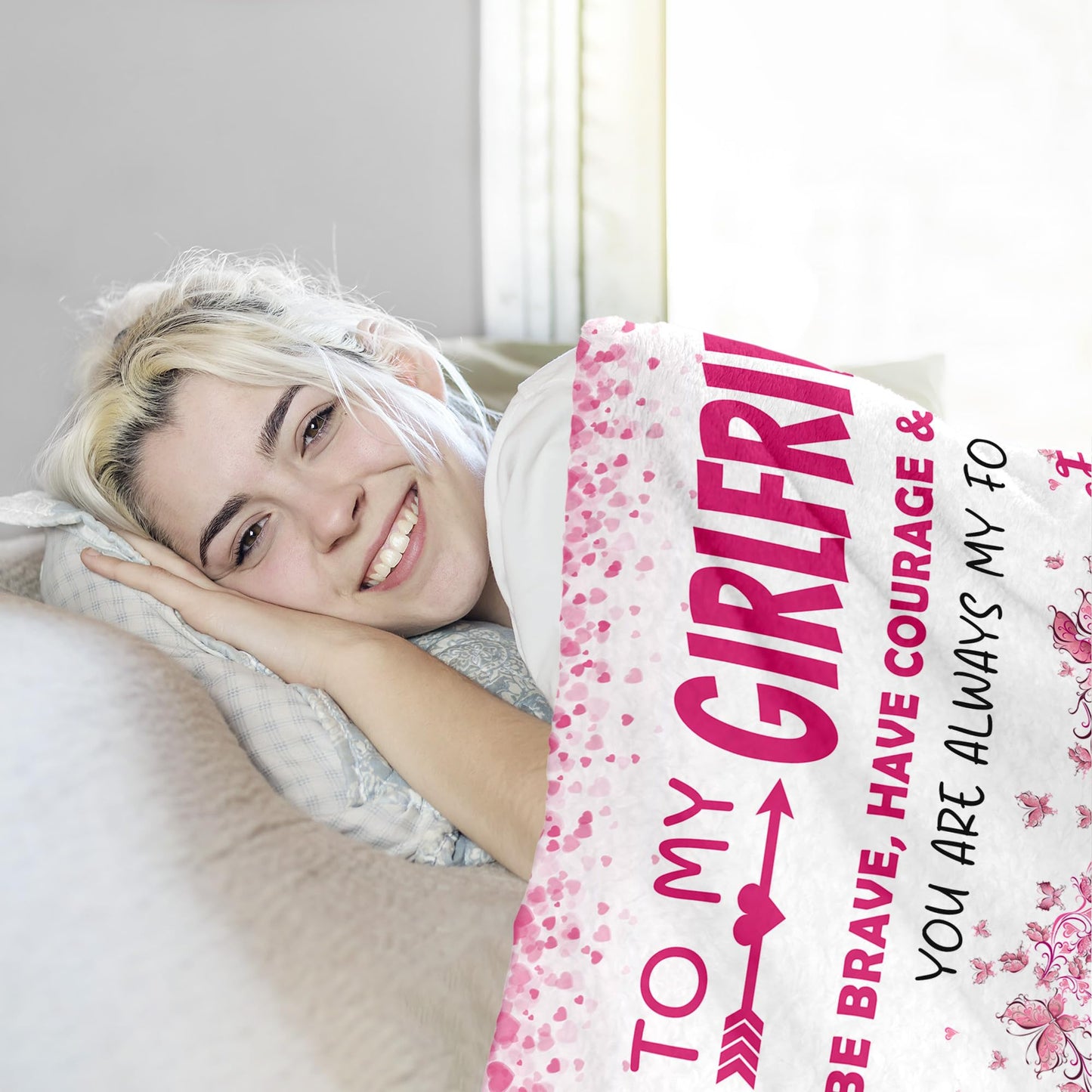 Gifts for Girlfriend - Anniversary Girlfriend Gifts for Women - Graduation & Mothers Day Birthday Gifts for Girlfriend - Romantic Love Present | Valentines Day Gift for Her - Throw Blanket 50"x60"