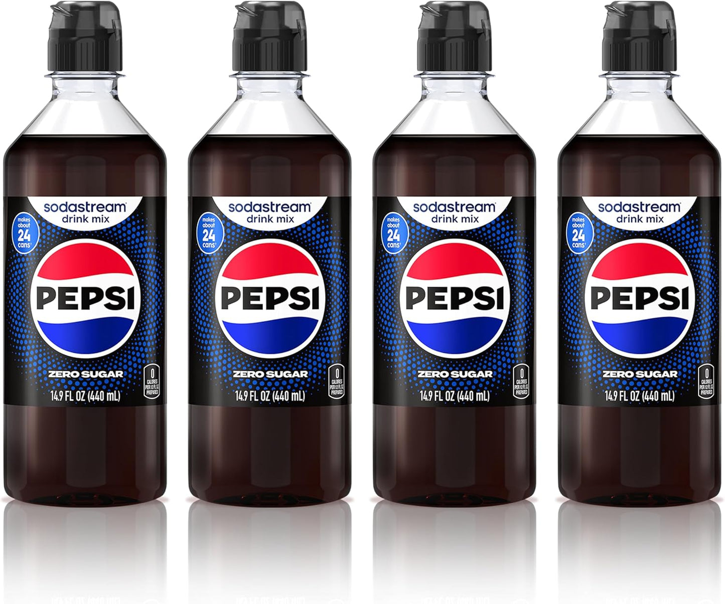 SodaStream® Pepsi® Zero Sugar New Pour Bottle Beverage Mix 14.9 Fl Oz (Pack of 4)