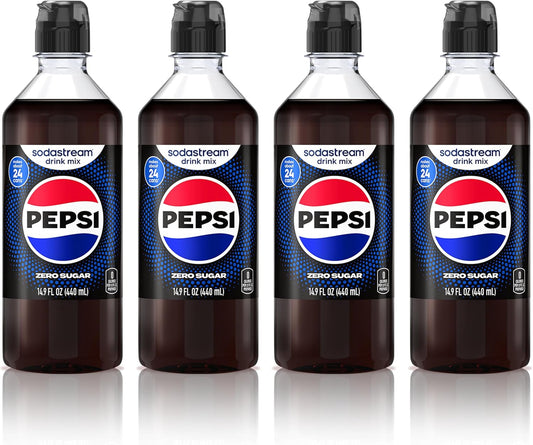 SodaStream® Pepsi® Zero Sugar New Pour Bottle Beverage Mix 14.9 Fl Oz (Pack of 4)
